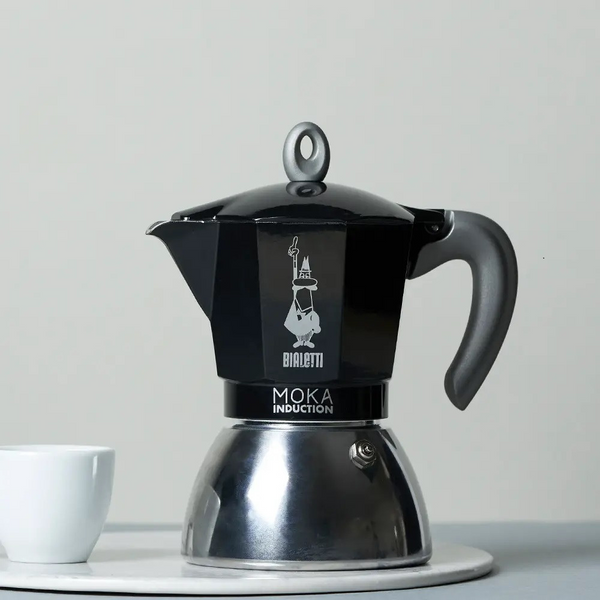 Гейзерна кавоварка Bialetti 280 мл. Moka Induction Black 6 чашок 14885 фото